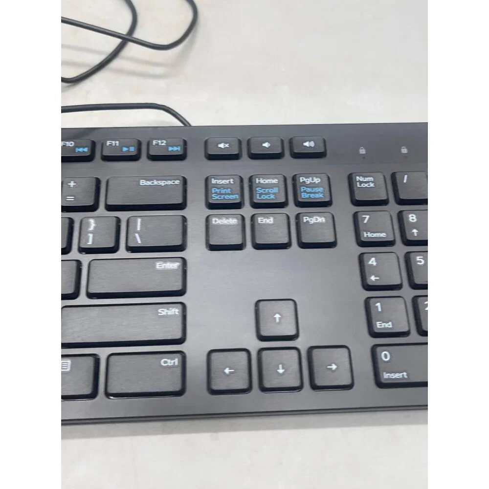 dell keyboard USB wire kb-216 black slim READ